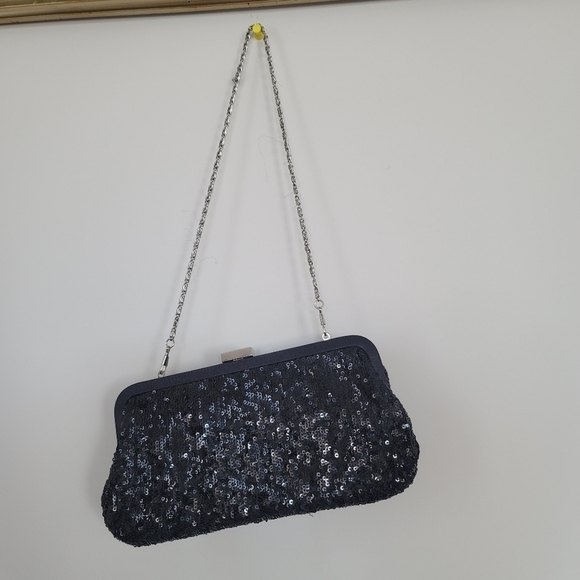 PINK and Tlx Black Sequin Clutch Evening Bag - Picture 4 of 9